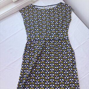 Boden Florrie Jersey Dress Olive Oil size 8 Petite NWOT Yellow Black Pink